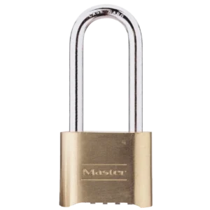 175-LH Resettable 4-Digit Brass Combination Lock 2"W Body, 2-1/4" Shackle