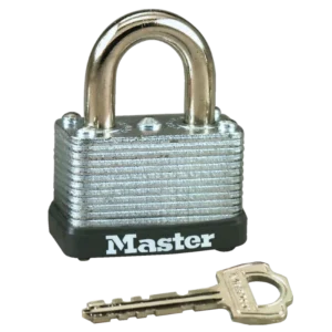 22-KA Laminated Steel Lock Warded Mechanism 1-1/2"W Body 5/8" Shackle (Keyed Alike)