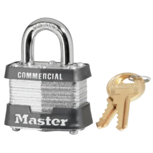 3 Laminated Steel Padlock 1-9/16"W Body 3/4" Shackle