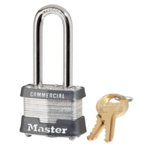 3-LH Laminated Steel Padlock 1-9/16"W Body 2" Shackle