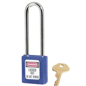 410-LT-KD Zenex Thermoplastic Safety Padlock 1-1/2"W Body, 3" Shackle