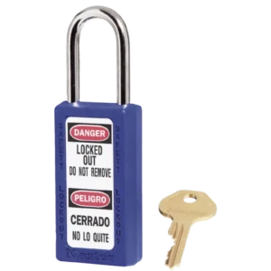 411-KD ZENEX THERMOPLASTIC SAFETY PADLOCK 1-1/2"W x 3" TALL BODY, 1-1/2" SHACKLE