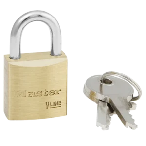 4120  V-Line Brass Padlock 3/4"W Body 7/16" Shackle