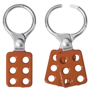 416  Aluminum L/O Hasp Red 1-1/2" X 4-3/8", 1"Jaw, 6-Lock Cap