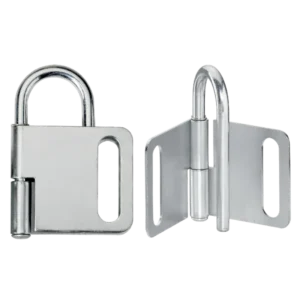 418  Steel H-Dty L/O Hasp 2-3/8" X 3-1/4", 1"Shackle, 4-Lock Cap