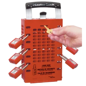 503-Red  Portable Or Wall Mount Red Group L/O Lock Box