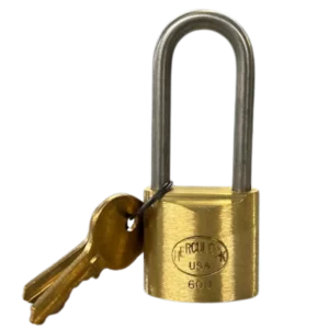 600-SS-2  Brass Lock 1-1/2"W Body, 2" Shackle