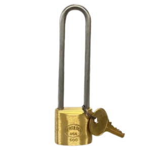 600-SS-4  Brass Lock 1-1/2"W Body, 4" Shackle