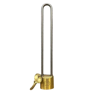 600-SS-8  Brass Lock 1-1/2"W Body, 8" Shackle