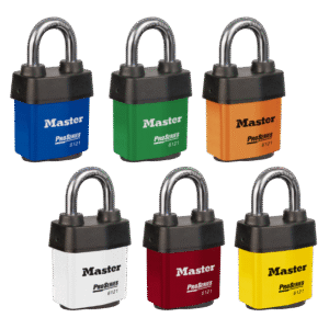 6121-Keyed Alike (Colour)  Pro Series Lock 2-1/8"W Body, 2-1/2" Shackle
