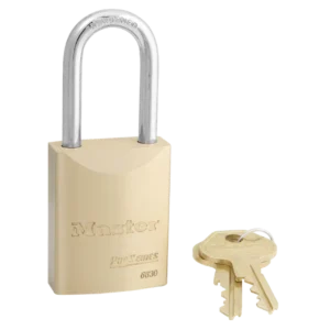 6830-LF  Pro Series Brass Padlock  1-9/16"W Body 1-9/16" Shackle
