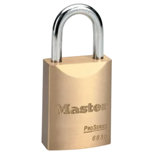 6830  Pro Series Brass Padlock  1-9/16"W Body 1-1/16" Shackle