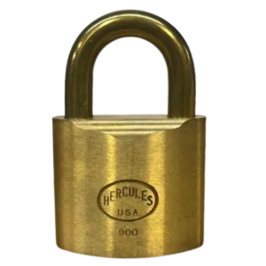 900-B-1-KA  Brass Lock 2"W Body, 1" Brass Shackle