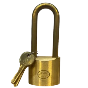 900-B-3-KD  Brass Lock 2"W Body, 3" Brass Shackle