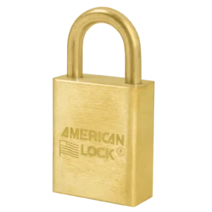 A5530B  Brass Lock 1-1/2"W Body, 1" Brass Shackle