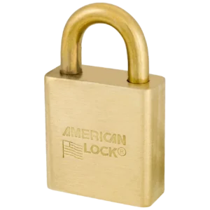 A5560B  Brass Lock 1-3/4"W Body, 1-1/8" Brass Shackle