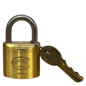 600-SS-7/8  Brass Lock 1-1/2"W Body, 6" Shackle